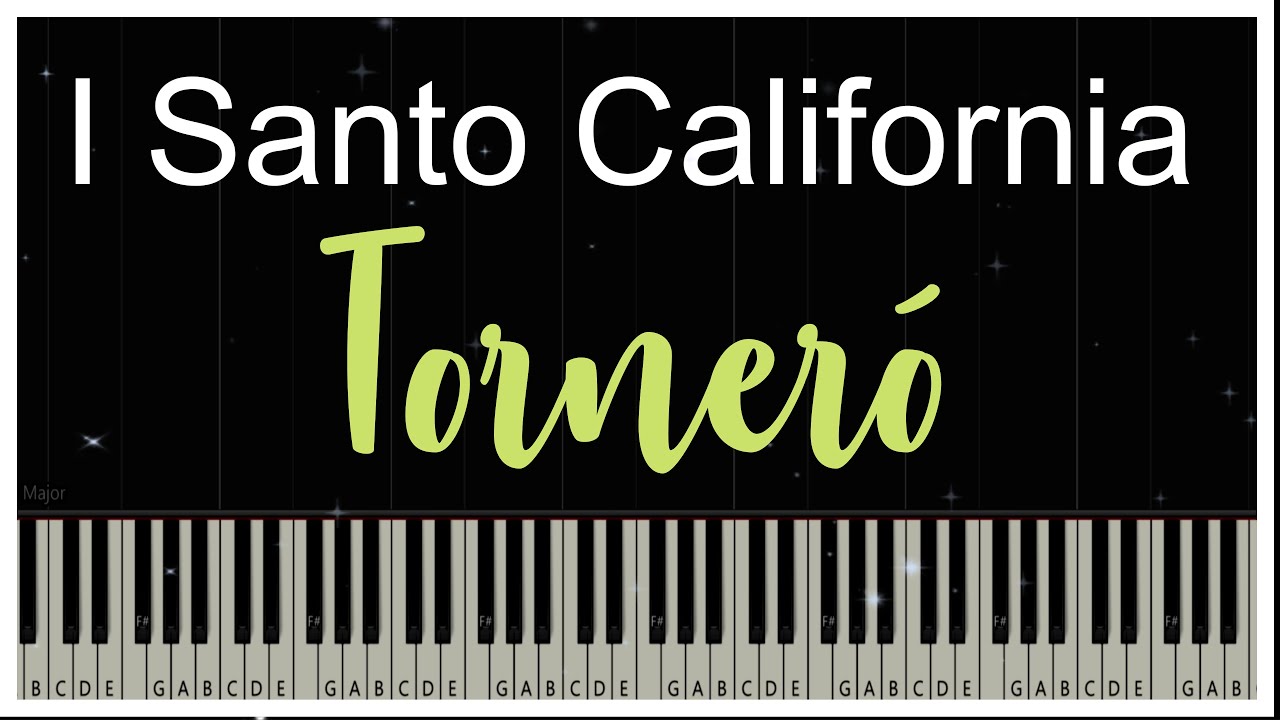 Torneró - I Santo California (Piano Tutorial) #piano #tornero #pianotutorial