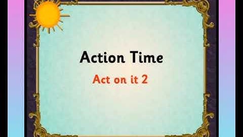 Std-5th, Unit-1, Page-13, Action Time...What you can do with the things...