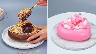 Fancy Chocolate Heart Cake Decorating | So Lovely 4K Video | Heart Cake | Creative Chocolate Dessert