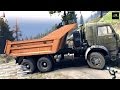 SPINTIRES 2014 - The Hill Map - Dump Truck Loaded With Rocks Up Hill
