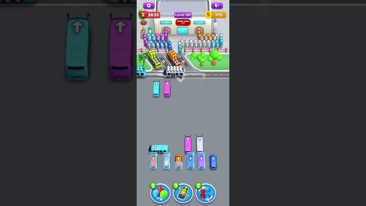 Crowd Express level 129 hard level Walkthrough Solution - YouTube