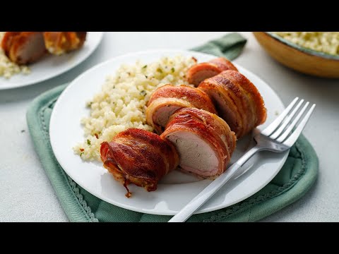 Bacon Wrapped Pork Tenderloin Great Low-Carb Dinner