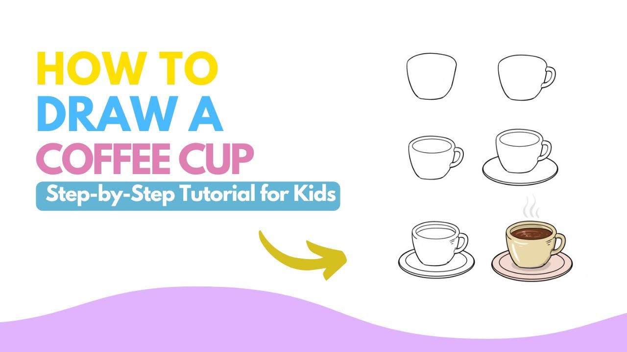 Cup Of Coffee Drawing For Kids