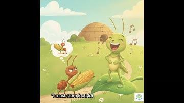 The Ant and the Grasshopper 🌿 Classic Story for Kids | Learn Why Hard Work Is Important!