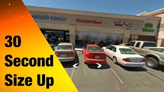 30 Second Size Up:  Commercial Strip Mall Structure Fire