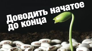 Как доводить начатое до конца