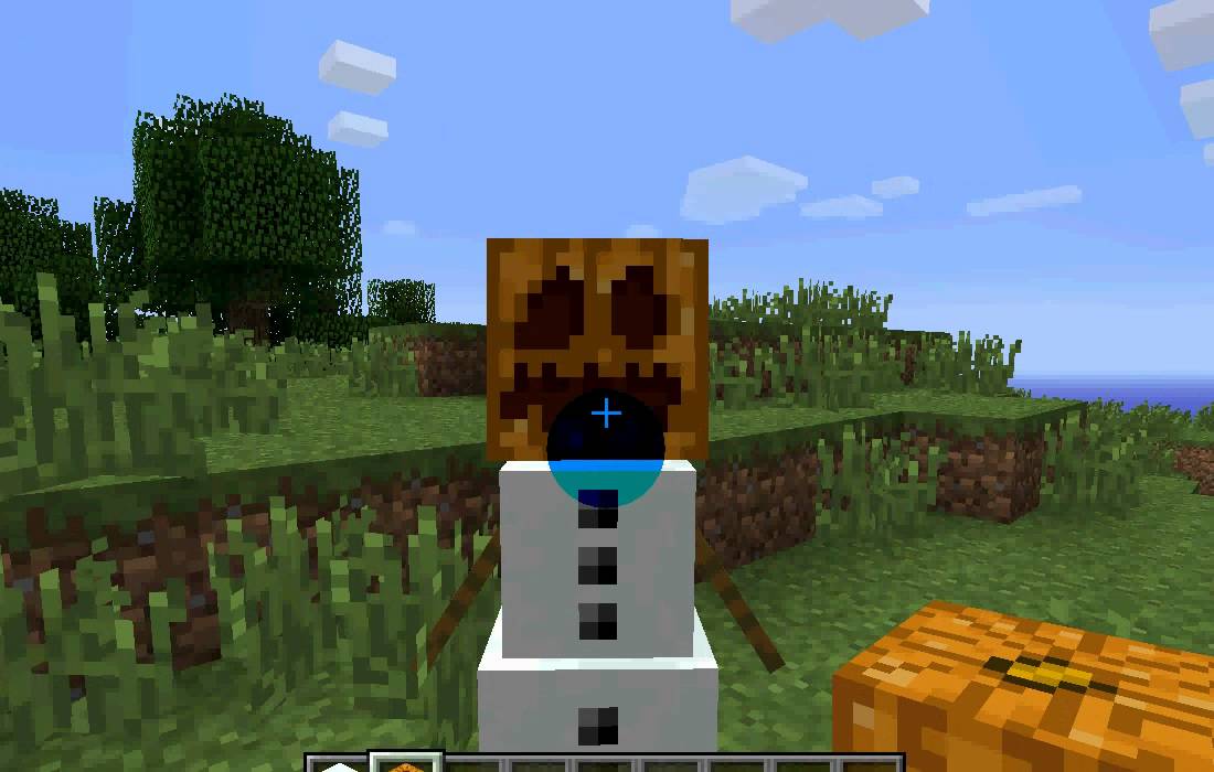 Minecraft Tuto : Comment créer un bonhomme de neige. - YouTube