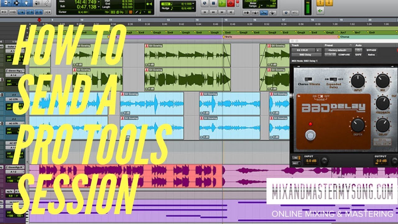 Comment envoyer une session Pro Tools pour le mixage   MIXANDMASTERMYSONGCOM