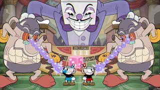 Cuphead - Two Players VS All Bosses With Extreme Rapid Fire Rate ( Lobber )