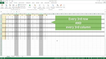 Easily select alternate rows, columns, or checkerboard pattern throughout large Excel ranges