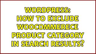 Wordpress: How to exclude woocommerece product category in search results?