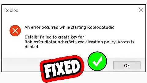 How To Fix Roblox Studio Failed To Create Key