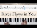 River flows in you  yiruma  piano tutorial easy  with music sheet  jcms