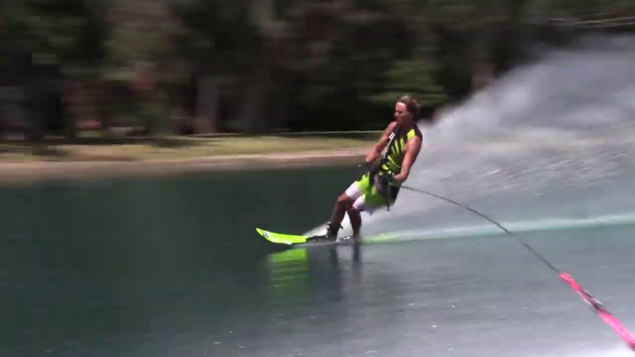 Ben Groen back flip barefoot waterskiing start!! | World Barefoot Center
