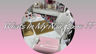 Nail Desk Tour  | Nail Room Tour 2022 | Nail Area Tour | Nail Room Organization