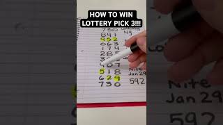How To Win Lottery  Pick 3 #shorts#lottery#pick3