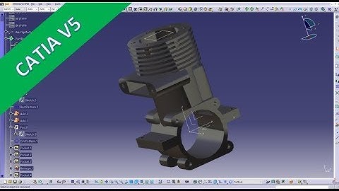 Kurbelgehaeuse - Correction - Model plane engine - Catia v5 Training