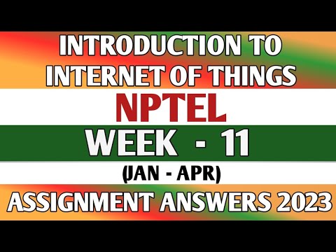 introduction to iot nptel assignment 11 answers
