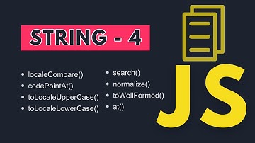 8 STRING METHODS | PART 4 | Mastering JavaScript