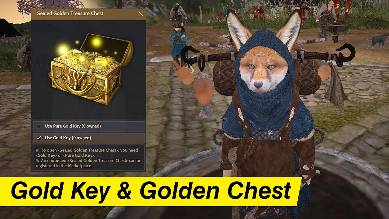 [Black Desert Online] Gold Key and Golden Treasure Chest YouTube