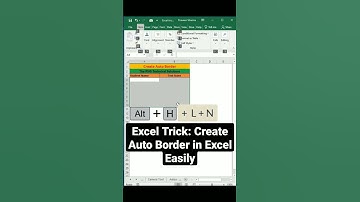 Excel Trick: Create Auto Border in Excel Easily