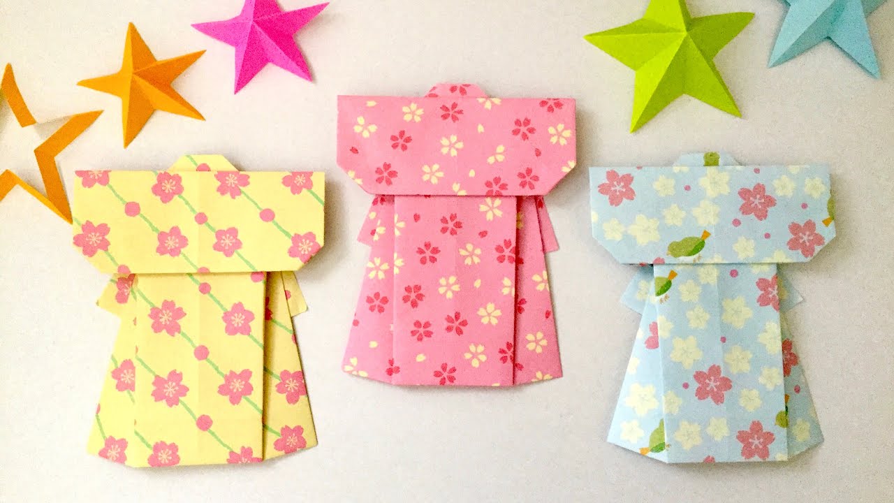 折り紙 浴衣 着物 Origami Yukata Kimono Youtube
