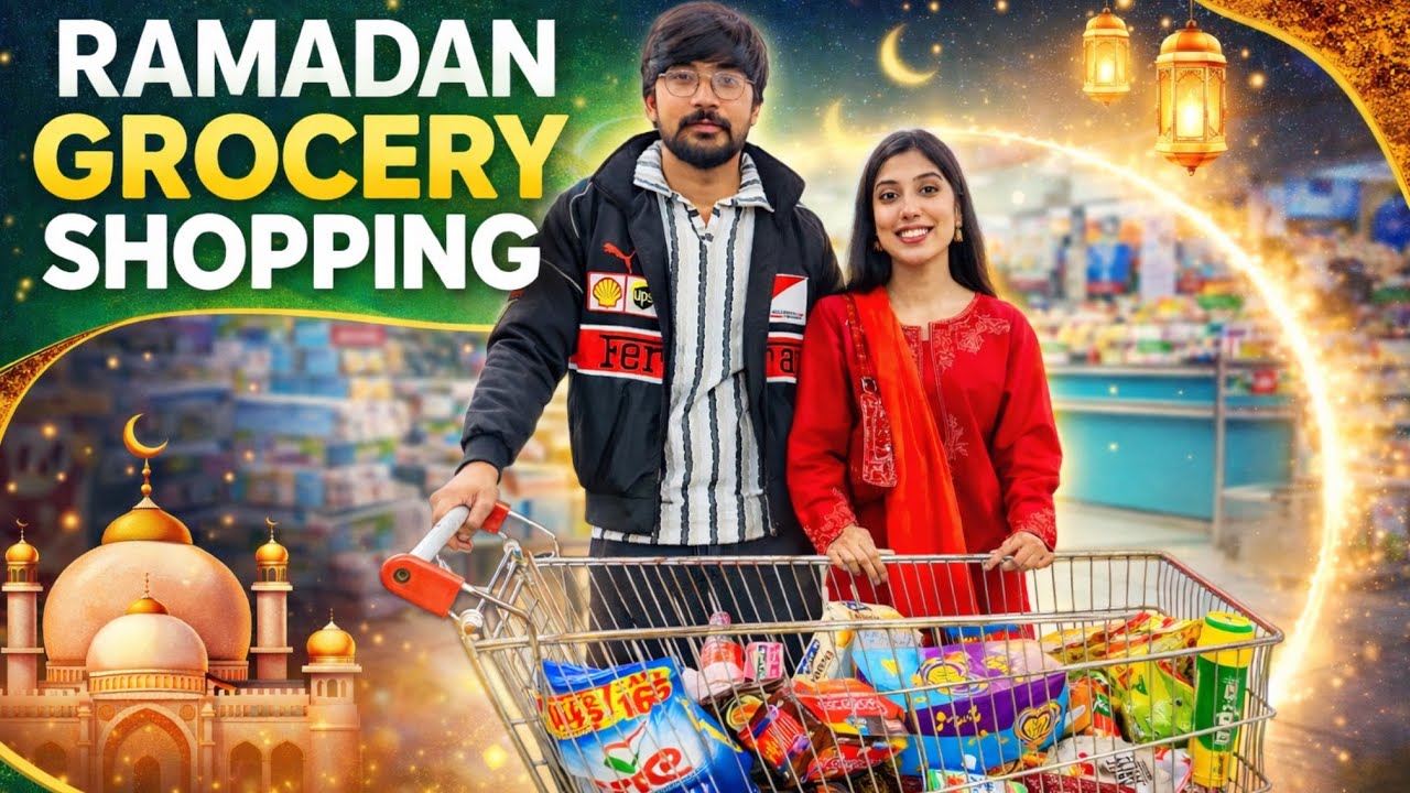 RAMADAN GROCERY SHOPPING KARLI🌙|ASAD KI JEB KHALI KARDI😁|AM09