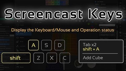 Add ScreenCast Keys Extension in blender | Day 4