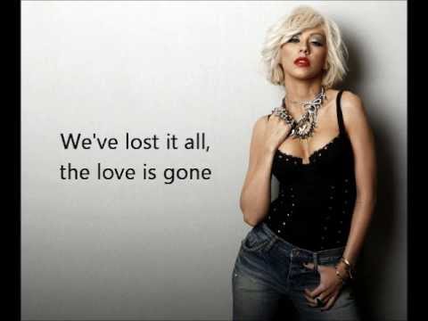 Christina Aguilera  - You Lost Me with lyrics on screen