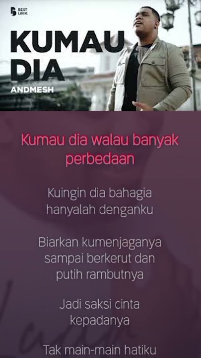 Kumau Dia - Andmesh Kamaleng