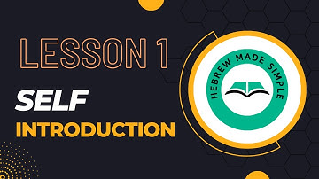 Hebrew Made Simple | Self-introduction | Lesson #1