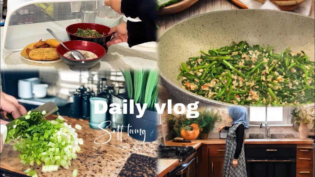 Full in the Kitchen || MASAK KANGKUNG SAMBAL TEMPE || AYAM KUKUS DAUN BAWANG