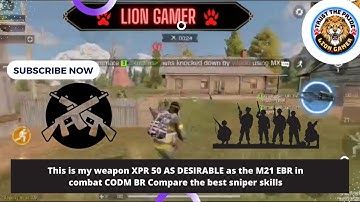 THIS IS MY WEAPON XPR 50 AS WELL AS M21 EBR IN COMBAT CODM BR Compare Best Sniper Skills