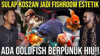 SULAP KOS2AN JADI FISHROOM ESTETIK ADA GOLDFISH BERPUNUK HIU!! #Audreykingofthejungle #indoexotic