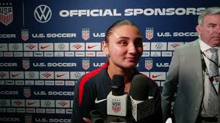 Gisele Thompson Uswnt Post-Game Interview Usa Vs Paraguay Angel City Fc Star