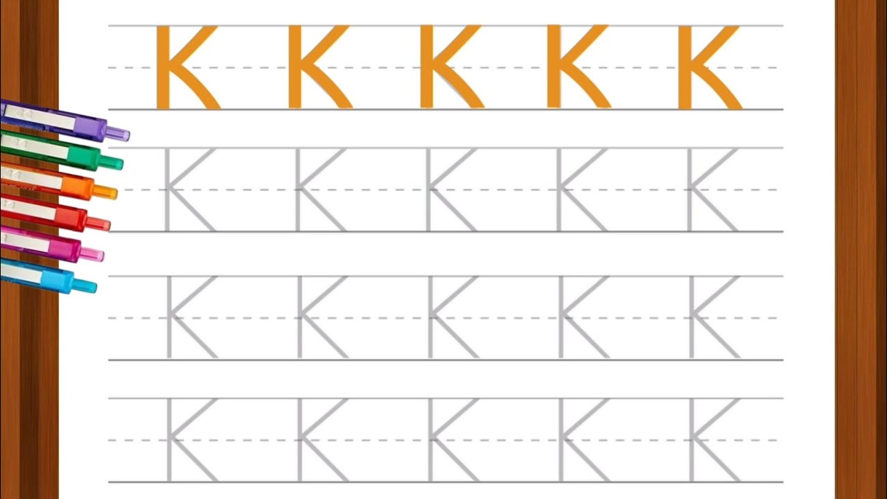write the letter K, letter k practice, K writing, K,K,K, identification