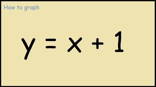 How to graph y = x + 1