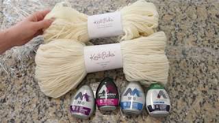 Dyepot Weekly 9 - Dyeing Yarn with Mio; Superwash Vs. Untreated Wool