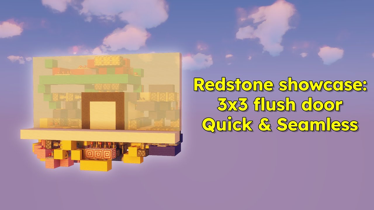 seamless 3x3 flush door v1 [redstone showcase] [outdated, v2 link in