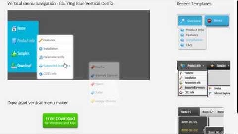 CSS3 vertical menu supports all modern browsers