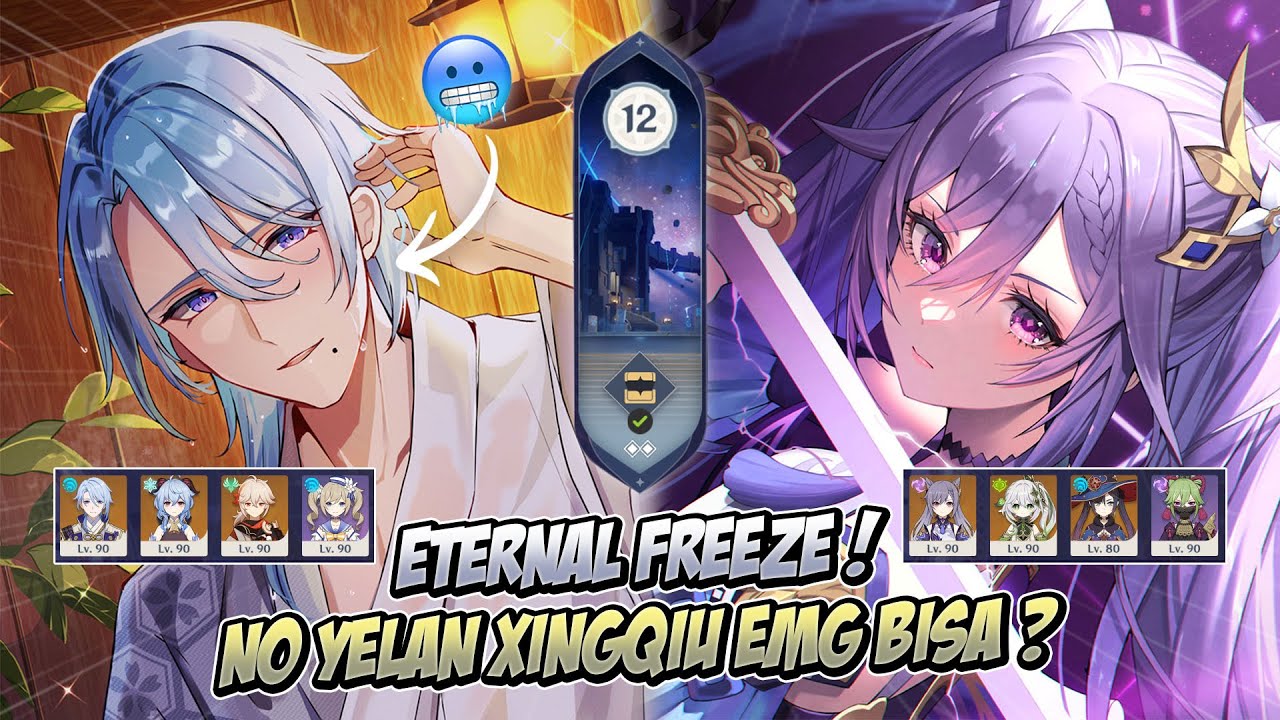 MUSUH GAK GERAK COYY ! AYATO FREEZE + KEQING HYPERBLOOM | GENSHIN