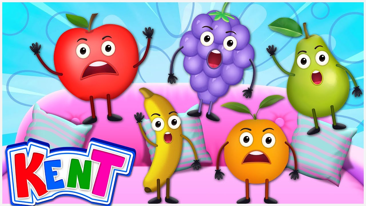 Kent The Elephant | Five Cute Fruits Jumping On The Bed + More Nursery Rhymes & Kids Songs
