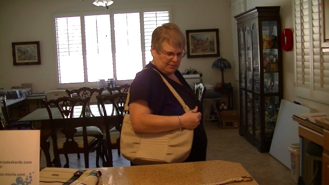 Miche Braided Fashion Handles in Creme, Constance Demi Shell, and Lacy Prima Shell