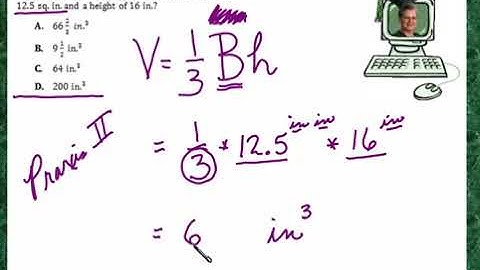 Praxis Application GEOM080  Volume of a pyramid