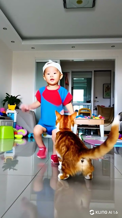 senam dulu lahh biar ga kaku #dance #pocopoco #catandbaby #kucinglucu