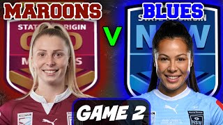 Queensland vs New South Wales | Women State Of Origin - Game 2 | Live Commentary & Play By Play!
