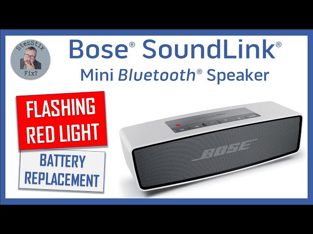 BOSE SoundLink Mini with FLASHING RED LIGHT (NOT charging) | How To Replace Battery | Can I FIX It? -