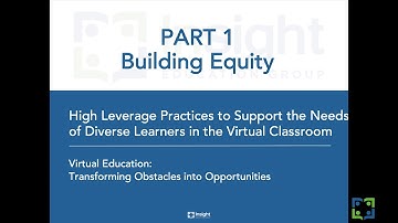 (PART 1) High Leverage Practices to Support the Needs of Diverse Learners in the Virtual Classroom