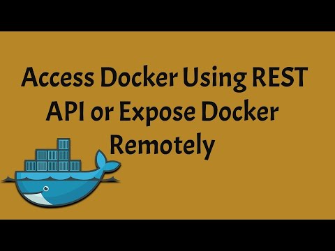 Access Docker using REST API or Expose Docker remotely