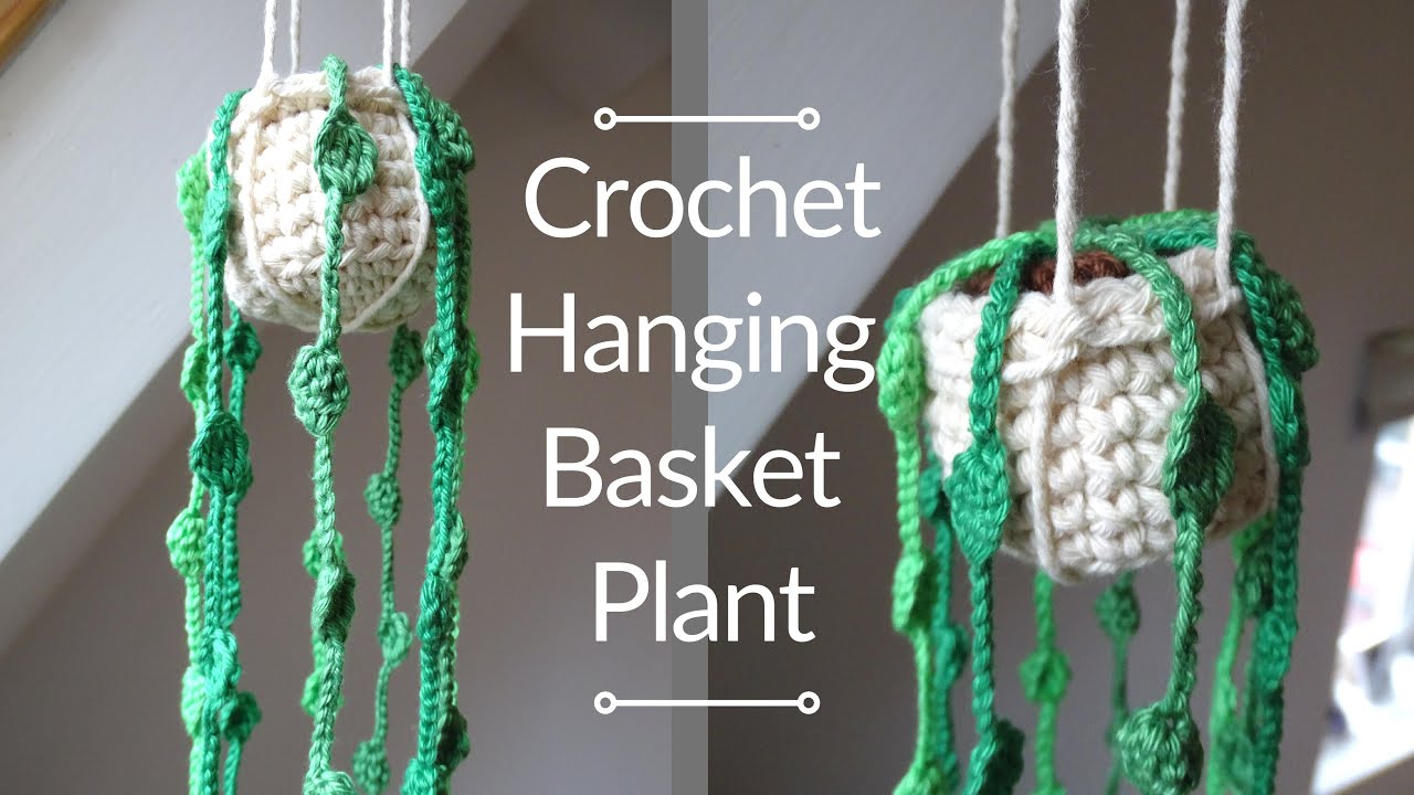 Car Plant, Crochet Hanging Basket, Crochet Potted Car Plant
